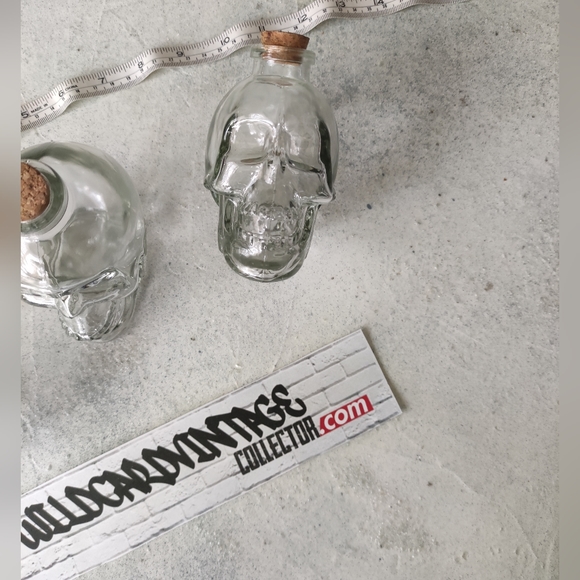 1 Skull Glass 3D Skull Bottle with Cork Stopper - Picture 3 of 4